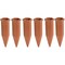 Juvale 6-Pack Self Watering Planter Insert Spikes - Slow Release Terracotta Spikes for Outdoor Plants